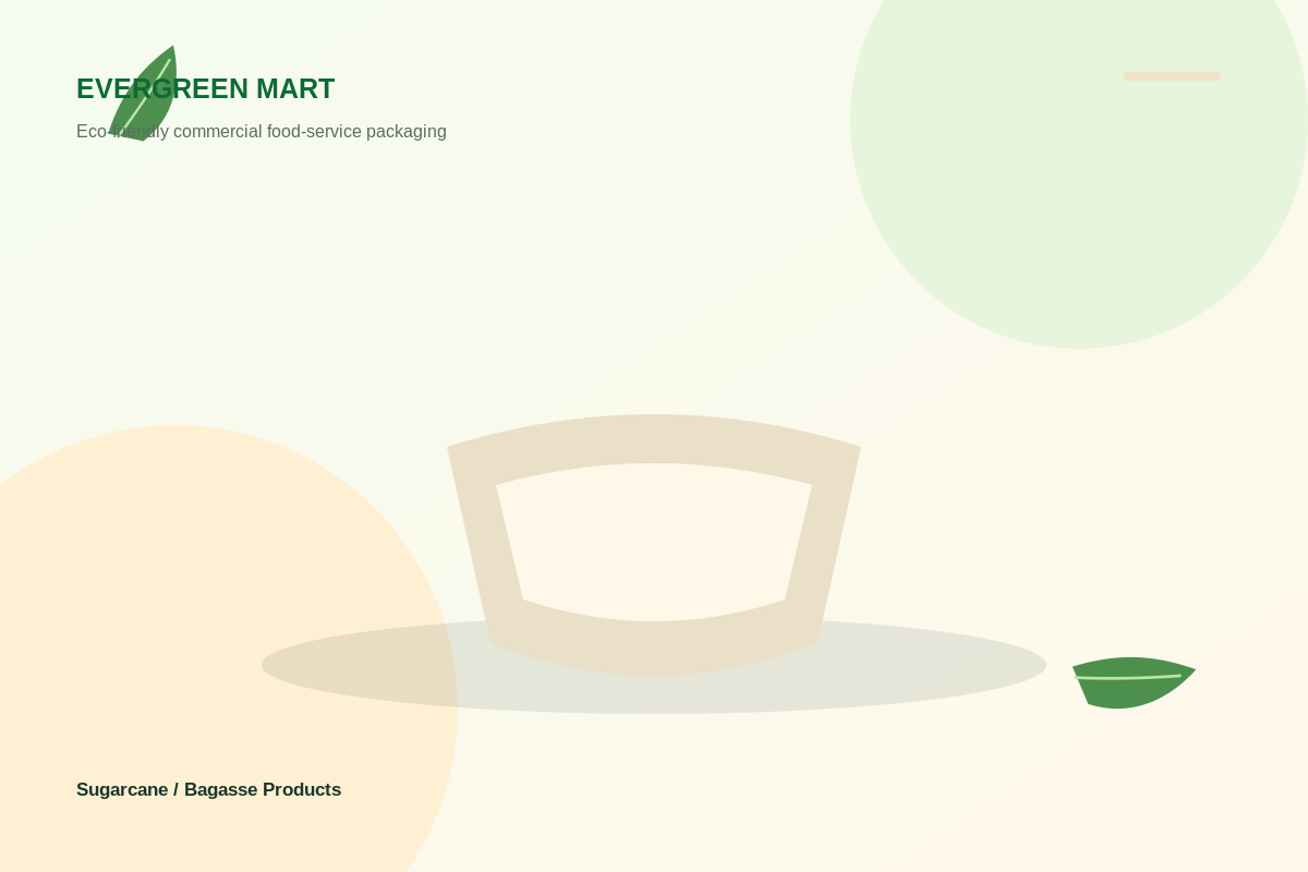 Bagasse food packaging